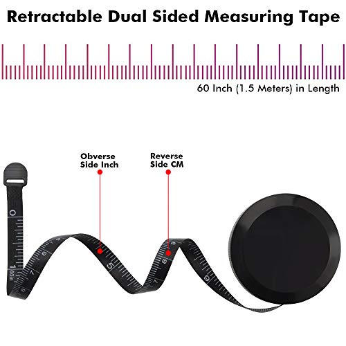 image for Edtape 2PCS Measuring Tape for Body,Soft Tape Measure for Body Sewing 