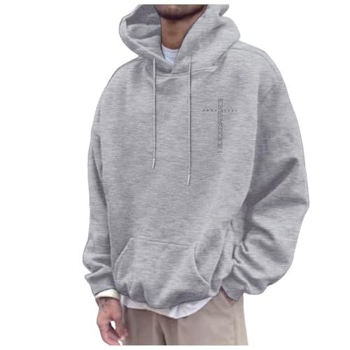 Sudadera con capucha hombre con estampado gráfico moderno para vestir a diario