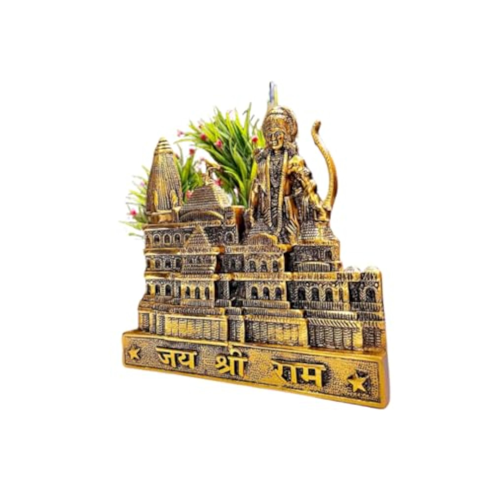 Shri Ram Mandir Standing Gold Ayodhya Model, Home Decor Gift