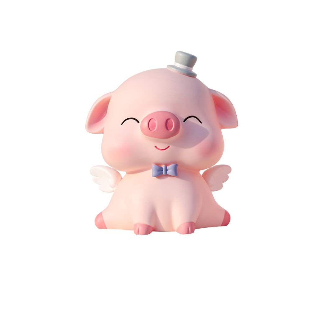 Cute Resin Coin Jars Currency Bank for Children Parenting Decoration Souvenirs or Money for Storage Pink