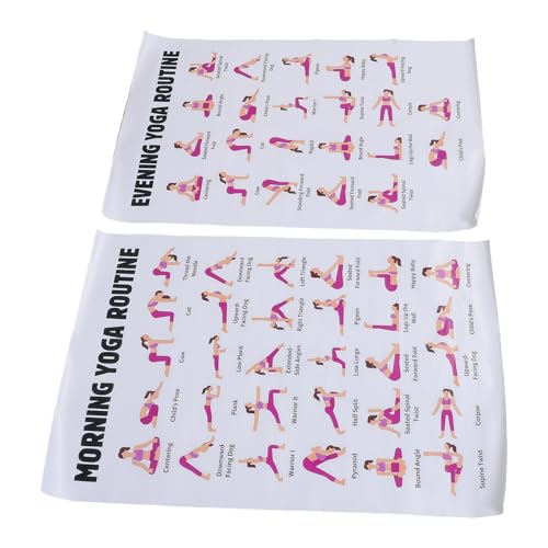 Póster de posturas de yoga decorativo cartel instructivo de 50x70 cm para casa y guía visual