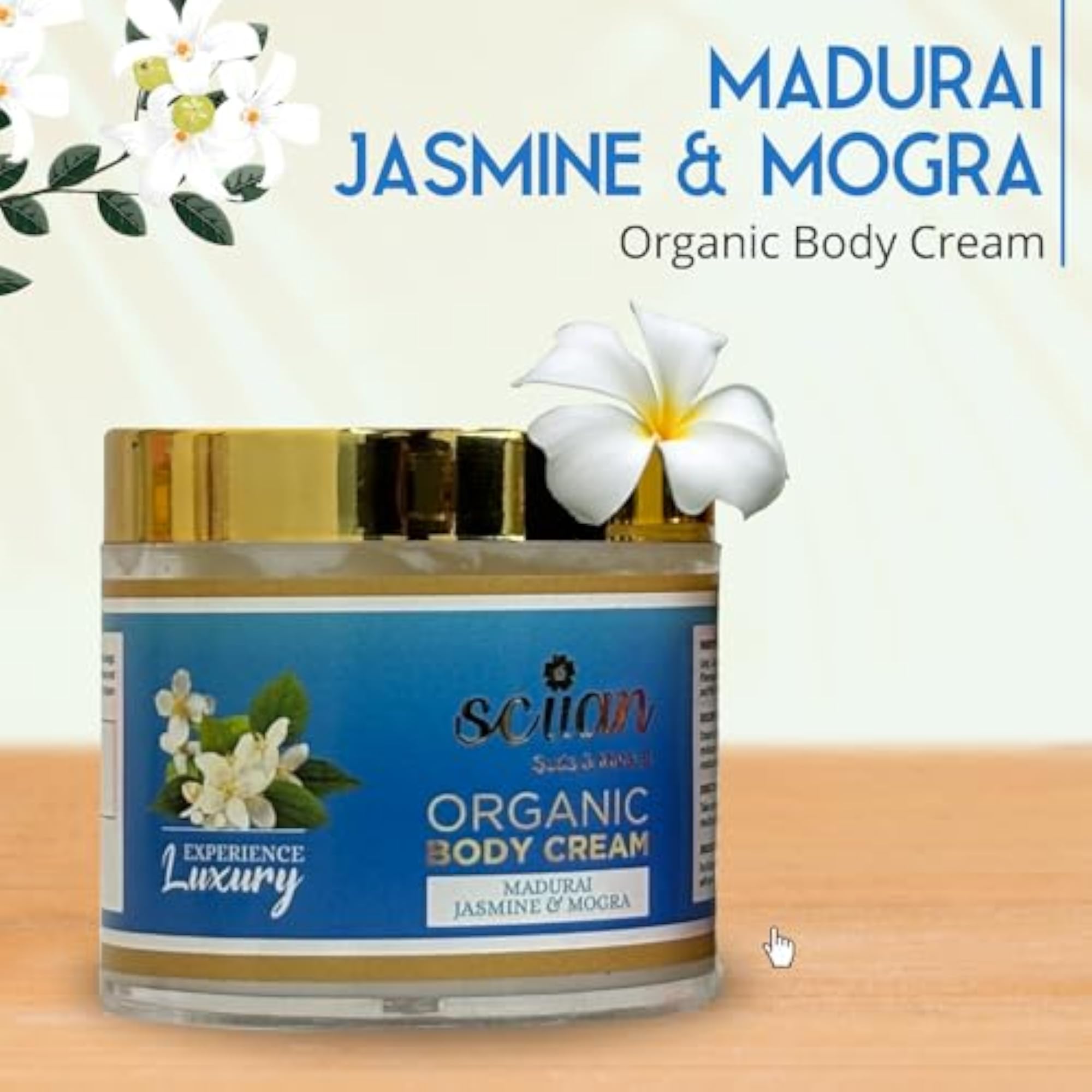 Madurai Jasmine & Mogra Body Cream for Women, Deep Moisturizing