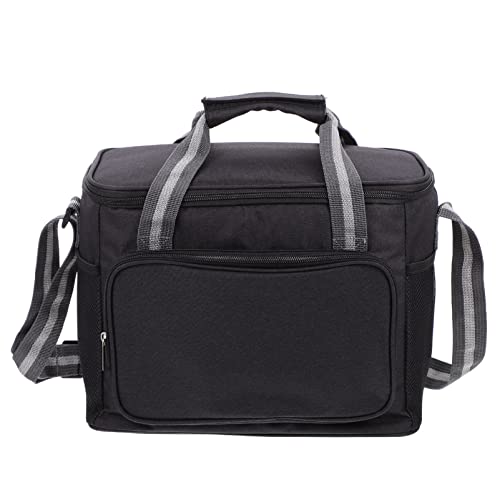 PRETYZOOM 2 Piezas bolsa de hielo storage bags lancheira travel bag travel kit portaalimentos bolsa de almuerzo impermeable incubadora portátil al aire libre bolso térmico tela oxford Black
