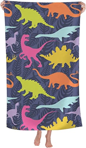 恐竜 ティラノサウルス (4) アニメ バスタオル 大判 吸水 フェイスタオル 速乾 抗菌 防臭 ふわふわ 赤ちゃん用 家庭用 子供 人気 かわいい プレゼント 80×130cm g11l