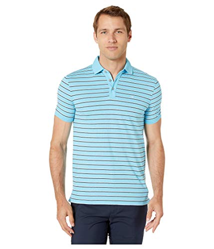 Image of Calvin Klein Men's Liquid Touch Polo Stripe with UV Protection