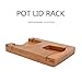 Sulimy Bamboo Pot Lids Holder Foldable Lid Shelf Kitchen Utensils Wooden Lid Spoon Rest Tray Dish Drainer Pan Pot Drying Rack Tableware For Kitchen Accessory