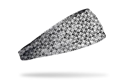 Image of JUNK Brands Big Bang Lite Black & White Headband - Moisture-Wicking, Performance Fabric, Non-Slip, Sports Sweatband for Men & Women