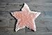 Machine Washable Faux Sheepskin Blush Star Area Rug 3' x 3' - Soft and Silky - Perfect for Baby's Room, Nursery, playroom (Star Large Blush)