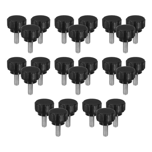 Tornillos de pulgar moleteados para asegurar sombrillas de terraza y soportes de jardín negros