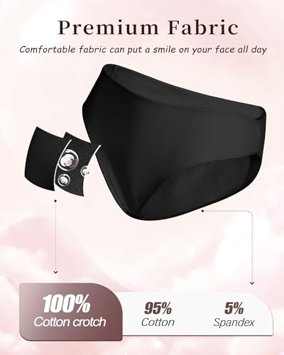 UNDER THE SEA Cotton Underwear for Women 6 Pack Sexy Bikini High Cut Soft Breathable Cheeky Panties Underwear Womens Lingerie — view 3