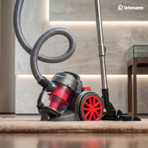 LEHMANN Zyklon Staubsauger beutellos Tinosa 4000 | Bodenstaubsauger mit Zyklontechnologie | Zylinder-Staubsauger mit Düsensatz | Hochleistungskraft, HEPA-Filter, 1,8 L – Bild 2