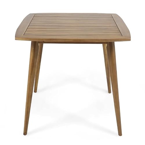 Noble House Wallace Square Acacia Wood Indoor Dining Table in Teak - Thumbnail 3