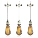 Produktbild GreenSun LED Lighting 3 Set Retro E27 ST64 Edison Warmweiß Glühbirne mit E27 Lampenfassung Lampensockel E27 Fassung Halter + Kabel als Dekolampe Hängeleuchte Pendelleuchte Beleuchtung (Bronze)