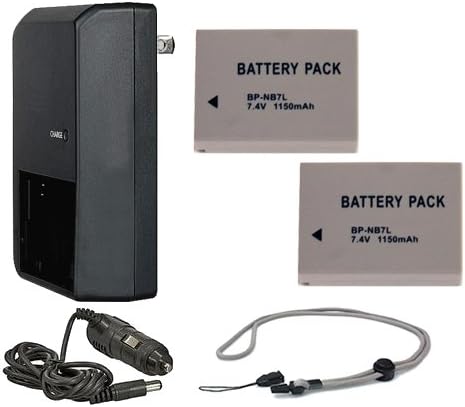 High Capacity Batteries (2 Units) + AC/DC Travel Charger Compatible with Nikon CoolPix P510 + Krusell Multidapt Neck Strap (Black Finish)