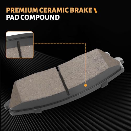 Image of D1056 Front Ceramic Brake Pad Set Fit For Dodge Charger 2007-2010 (AWD /RWD,2.7L,SE),Charger 2006-2007 Base,For Magnum 2005-2006,2008 (SE),Challenger 2012-2013 SXT,Chrysler 300 2008-2009 LX