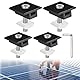 4 Stück Mittelklemme 30mm, Verstellbare Solarpanel Verbinder, Aluminium Modulklemmen Solar Photovoltaik Klemmen Solarmodul Halterung Mittelklemme für Sichere Befestigung von Solarpanels