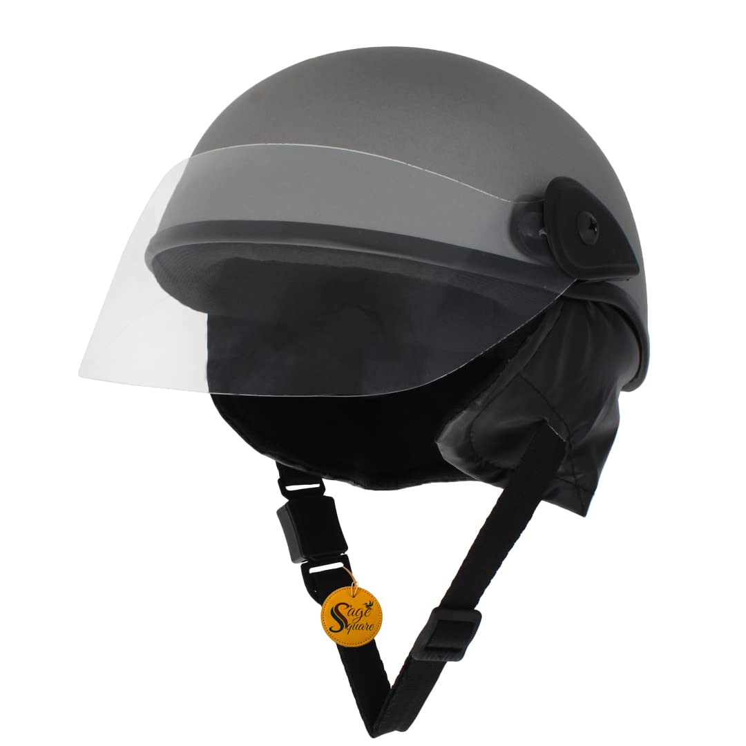 Sage Square Aero Half Helmet (Silver Matte) (Large)-image-29