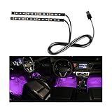 Mandark Car LED Strip Light, 24 LEDs Vehicle RGB Neon Interior Atmosphere Lamp, 12V USB Port Auto Decor Under Dash Ambient Night Light Strip Accessories, Universal for SUV, Sedan, Truck (Pink&amp;Purple)