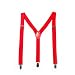Star Suspenders Men's Pure Color Suspenders with Clip (Red)