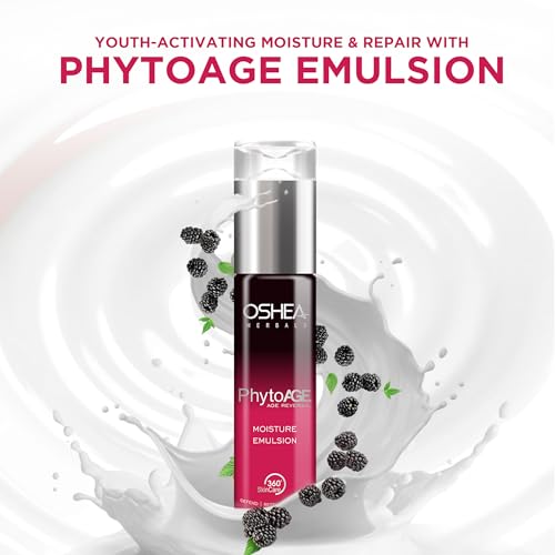 Image of Oshea Herbals PhytoAge Reversal Skin Moisturizing Emulsion For All Skin Types | Strengthens Skin & Boosts Moisture | Enriched with Panax Ginseng & Cyclopeptide-5 (Pack of 2) 100ml