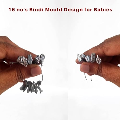 Pyengora Bindi Mould Stamp For Babies, 16 no Design Bottu Achulu for Girls,Kids with Stylish art - Image 6