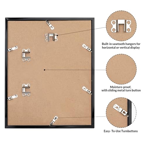 LaVie Home 16x23 Picture Frame for Wall Display, 16x23 Black Picture Frame with HD Plexiglas, 16 x 23 Photo Frame 1 Pack, Display Frame for Vertical or Horizontal, Classic Collection