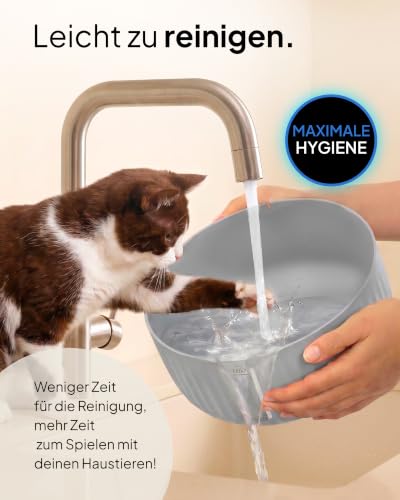 Pretty Paw Katzenbrunnen mit Leiser Pumpe, LED und Aktivkohlefilter, 2,5L – Ansicht 6