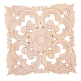 Applique in Legno Intagliata Quadrata per Mobili e Porte