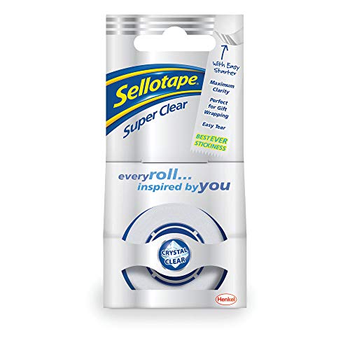 Sellotape Super Clear Tape Roll Extra-Sticky 24mmx50m Ref 1443855 [Pack of 6]