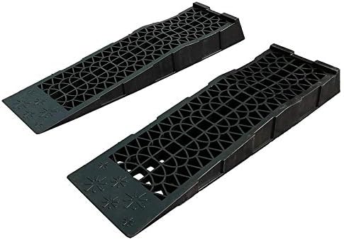 THE WHITE SHOP2PCS Car Ramps For Lift And Vehicle Maintenance, Portable Low Profile Car Ramps For Garage, Heavy Duty Tire Ramps For Low Chassis Cars And Support Jack
