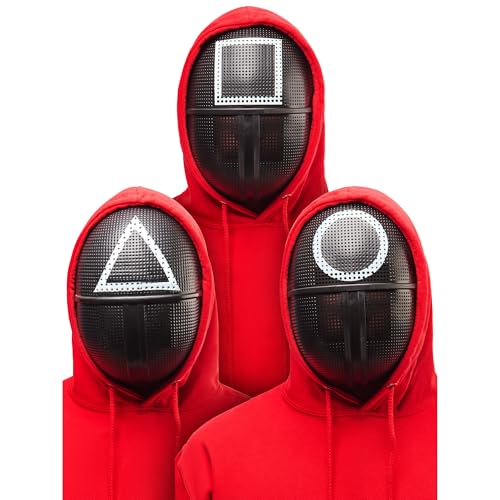 Rubies Official Squid Game 3x Guard Mask Set Adult Fancy Dress