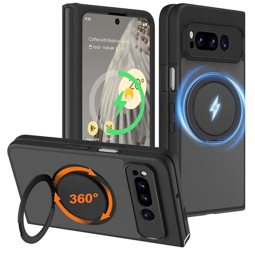 Coque Google Pixel Fold mince en silicone mat étui antichoc noir magnétique