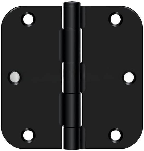 3.5" H x 3.5" W Butt/Ball Bearing Single Door Hinge Finish: Paint Black