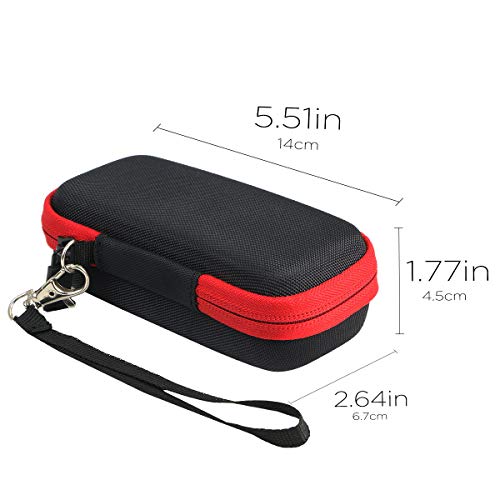 co2crea Hard Travel Case Replacement for Bosch GLM 20 Compact Blaze 65' Distance Measure (Black Case + Inside Blue + Red Zipper)