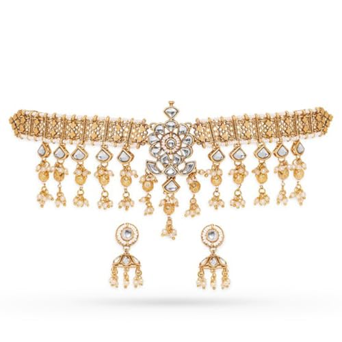 Image of Rubans Necklace Set Kundan Traditional Statement Jewellery Gift for Women & Girls