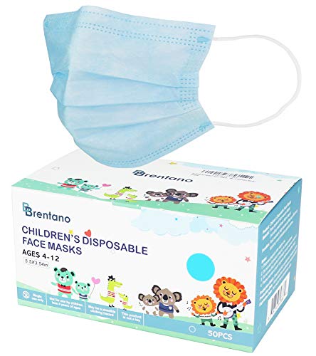 B BRENTANO Non-Medical Personal Protective Equipment Disposable Face Mask (Children, Blue)