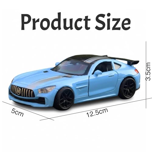 Image of SHAKTISM Die-Cast Metal Car Toy -1:36 Scale, Opening Doors, Pull Back Function, Collectible Toy, Racing Car for Kids Birthday Gift for Boys Girls (Sky Blue Benz GT Diecast)