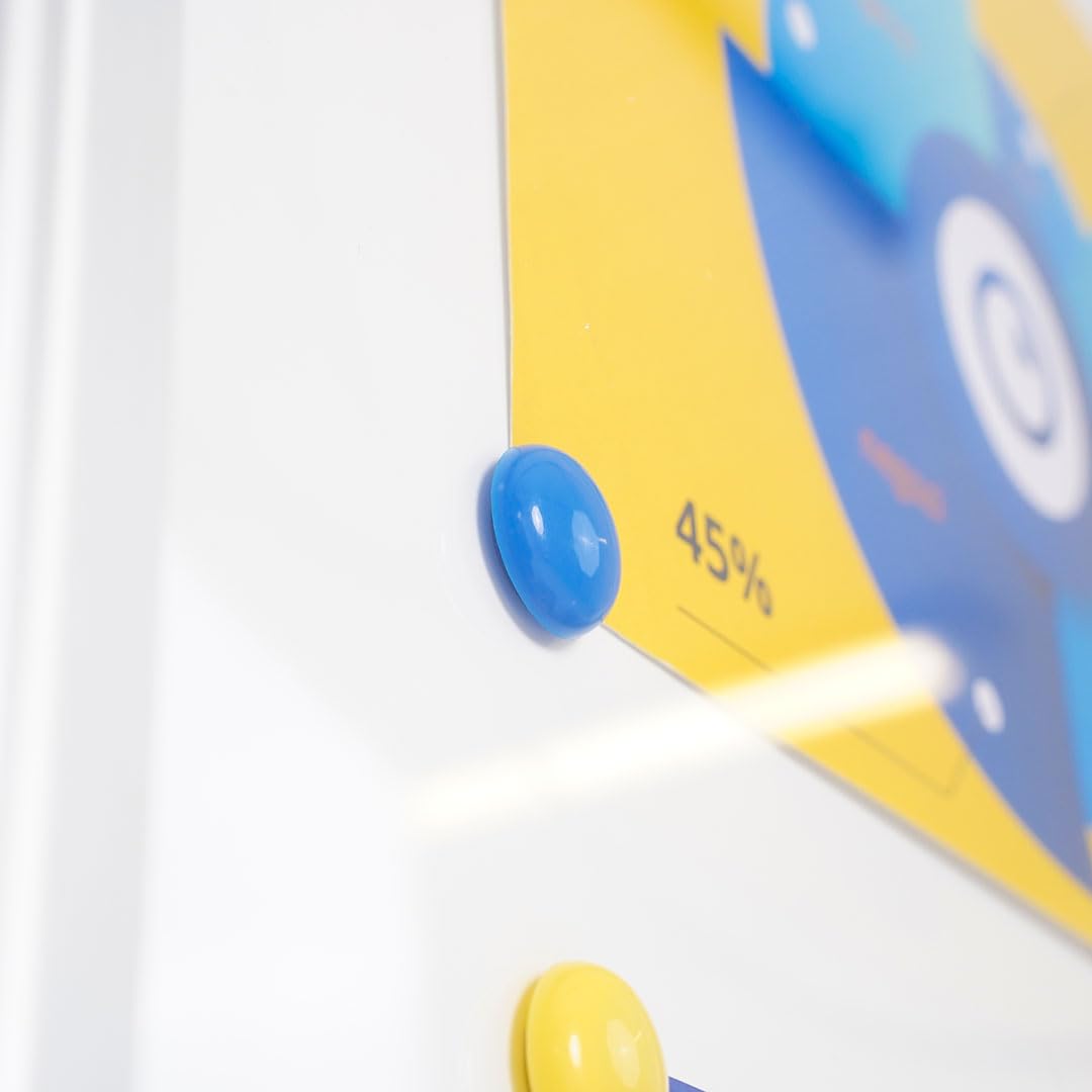Danieli Store - Tablón de anuncios con cerradura para 6 folios A4 - Tablones magnéticos de aluminio para pared, puerta abatible de metacrilato