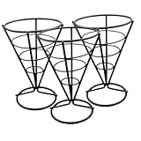 OFFSCH 3 Piezas Soporte para Patatas Fritas de Acero Inoxidable con Dipper para Aperitivos y Snacks Bares Restaurantes y Fiestas