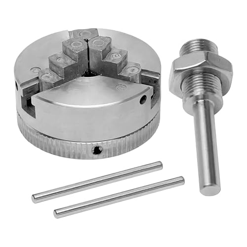 Mini mandril de torno – Mandriles de torno de 3 mandíbulas para torneado de madera | Broca de precisión industrial para reparación de fábrica de educación aficionada