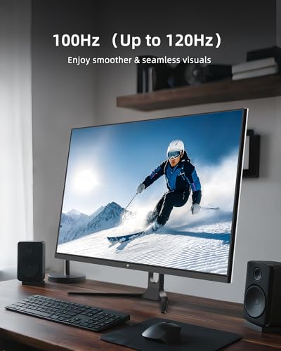 Image of KTC 32 Inch Computer Monitor 2K - 1440P IPS Monitor 120Hz, Adaptive Sync, 109% sRGB, HDR10, Eye Care, HDMI Displayport, Tilt, VESA Compatible, 100Hz PC Monitors for Home Office Gaming, White, H32D6
