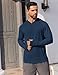 COOFANDY Mens Hoodies Summer Long Sleeve Rash Guard Shirts Lightweight Sun Protection Shirts for Fishing Navy Blue