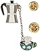AERZETIX - C56820 - Broche métallique "cafetière et tasse de café" 24x26 mm - bijoux prêt à porter veste manteau mercerie vêtements tenue décoration