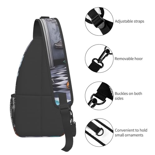Bolso bandolera cruzado tipo sling negro miniatura 5