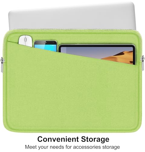 Image of Laptop Case 15.6 inch, Slim Computer Carrying Bag Protective Cover Briefcase with Front Pocket, Durable Laptop Cover for 15-16 Inch HP, Dell, Lenovo, Asus, Notebook, Light Green