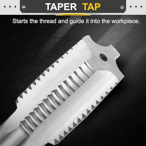 Image of uxcell Hand Taper Tap 1-1 /4 inch-7 UNC 2B Left Hand Thread Taper Style Taps Straight Flute Screw Tapping Threading Tool High Speed Steel HSS6542