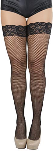 Image of ToBeInStyle Women's Spandex Double Weaves Thigh Hi With Lace Up Lace Top
