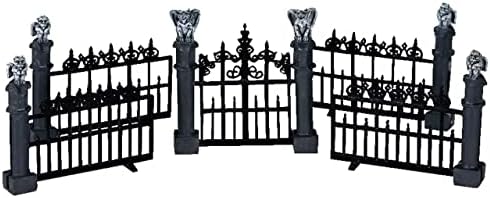 Lemax Miniature Gargoyle Fence Set of 5 for Halloween Village image 2