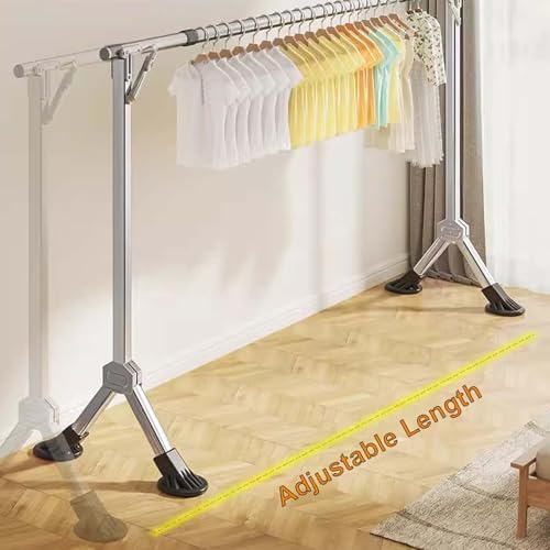 Clothes Drying Rack for Laundry, Adjustable and Foldable Drying Rack, Stainless Steel Clothes Drying Rack, Heavy Duty Laundry Hanger Dryer Rack, for Indoor Outdoor Use