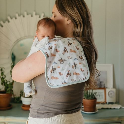 Image of Copper Pearl Premium Baby Burp Cloths - 3-Pack Large Cotton Burp Cloths, Extra Soft Spit Up Rags with 3 Absorbent Layers, Perfect for Baby Boy and Baby Girl Gifts (21 inch x 10 inch Size, Boone Set)